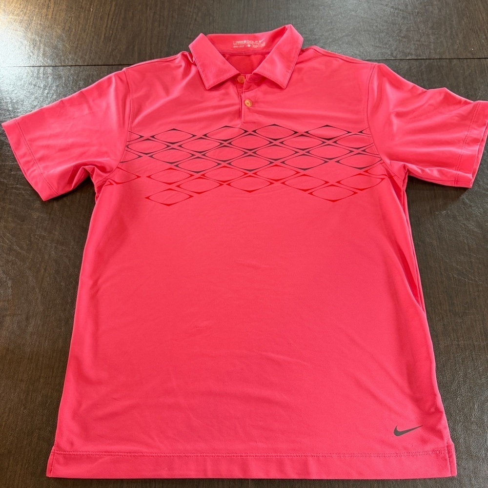 Nike Golf Dri-FIT Men's Pink Polo Shirt Sz S
